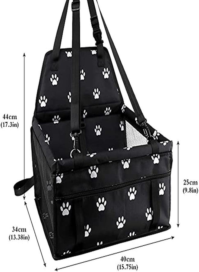 PETANGEL Pet Car Booster Seat Travel Carrier Cage, Oxford Breathable Folding Soft Washable Travel Bags with Seat Belt for Dogs Cats or Other Small Pet (Blue, Size: 40 x 34 x 25cm) - Image 5